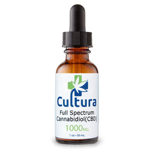 Full Spectrum Hemp Extract CBD Oil Tincture 1,000mg - 1oz.